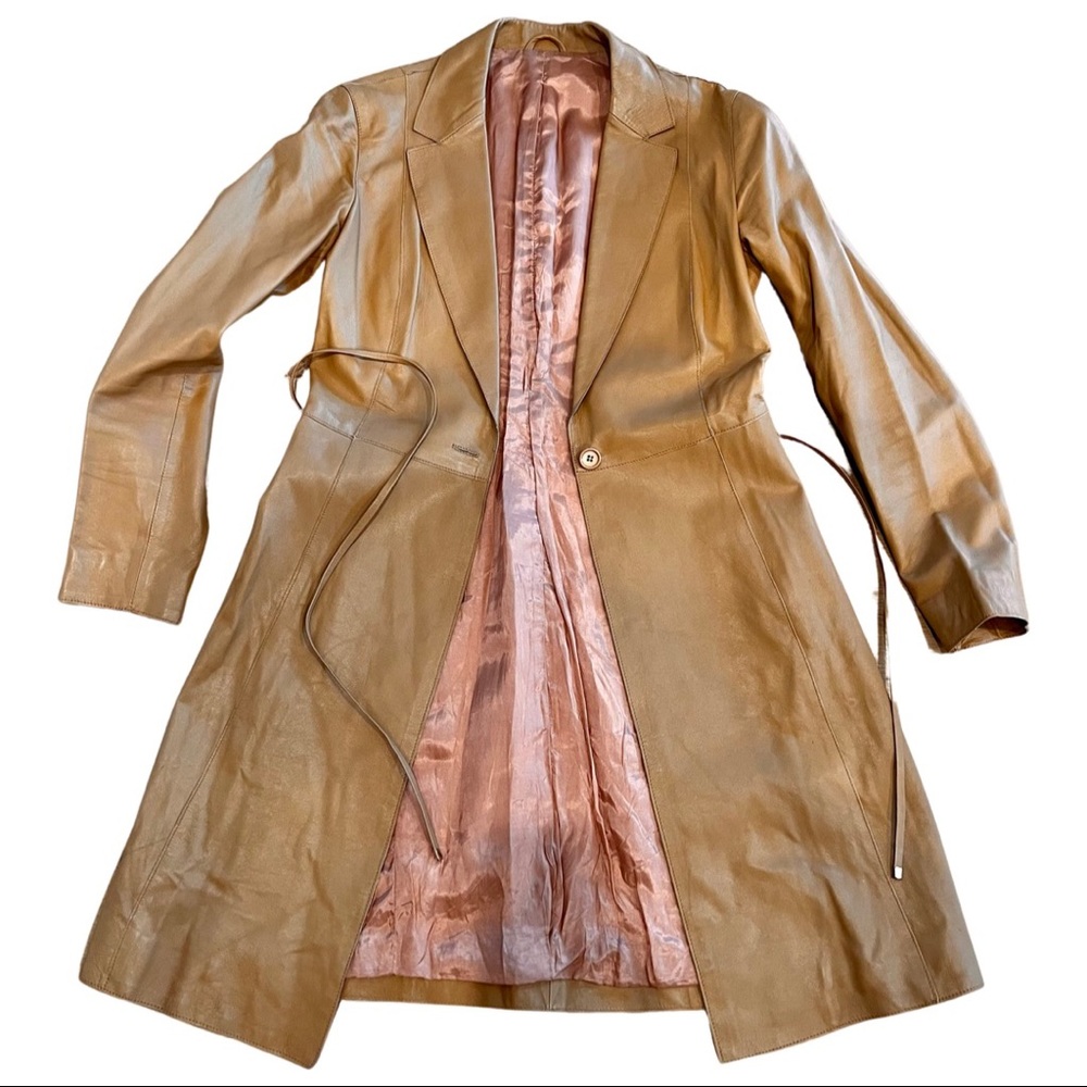 Genuine Italian Leather 3/4 Blazer Jacket